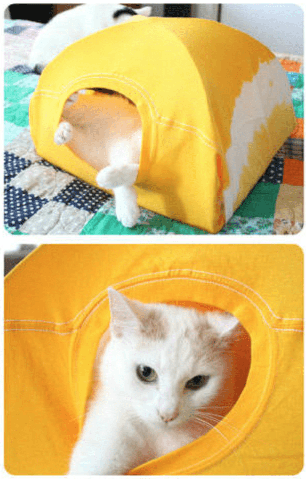 Tente pour chat en tissu DIY